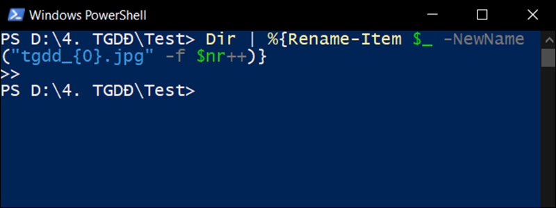 Đổi tên hàng loạt file với số tăng dần